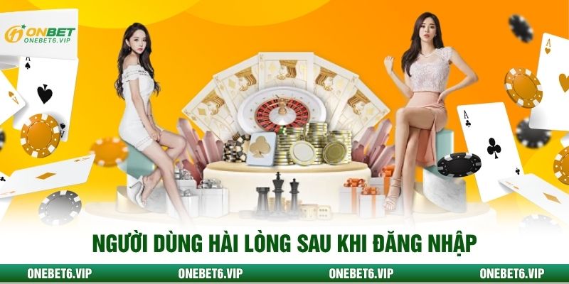 Người dùng hài lòng sau khi đăng nhập